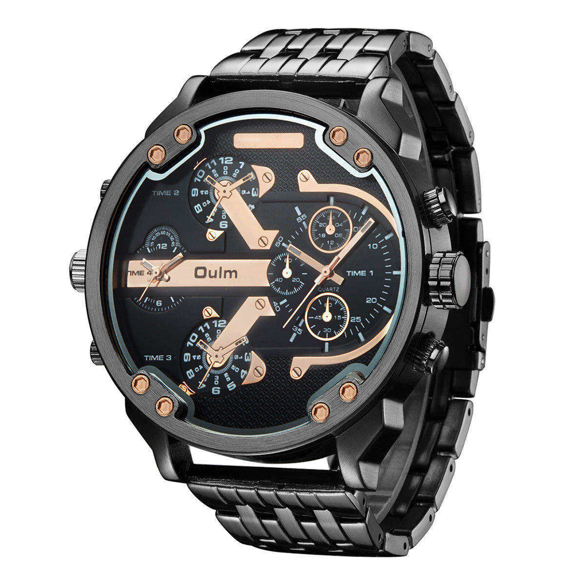 Radium Men's Classic Dual Time Zone Watch – Large Dial, Alloy Strap, Quartz Movement, Casual Fashion Design