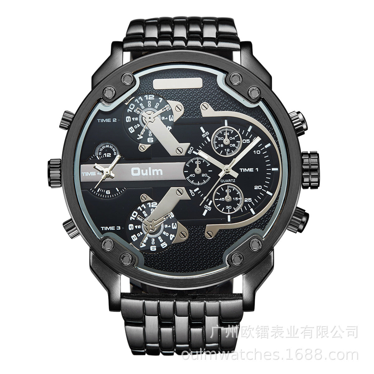 Radium Men's Classic Dual Time Zone Watch – Large Dial, Alloy Strap, Quartz Movement, Casual Fashion Design