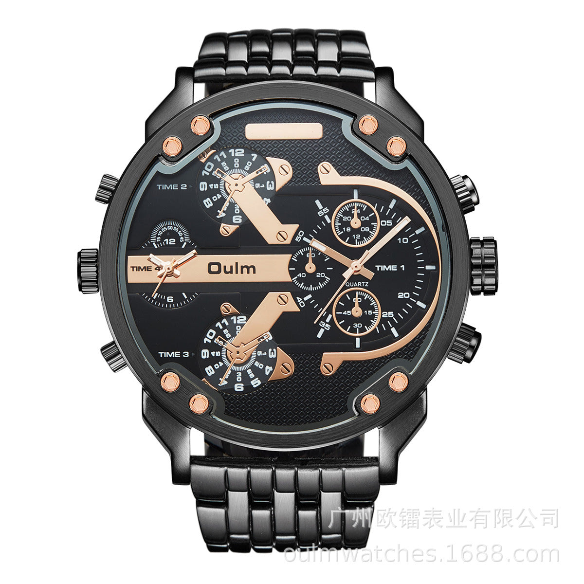 Radium Men's Classic Dual Time Zone Watch – Large Dial, Alloy Strap, Quartz Movement, Casual Fashion Design