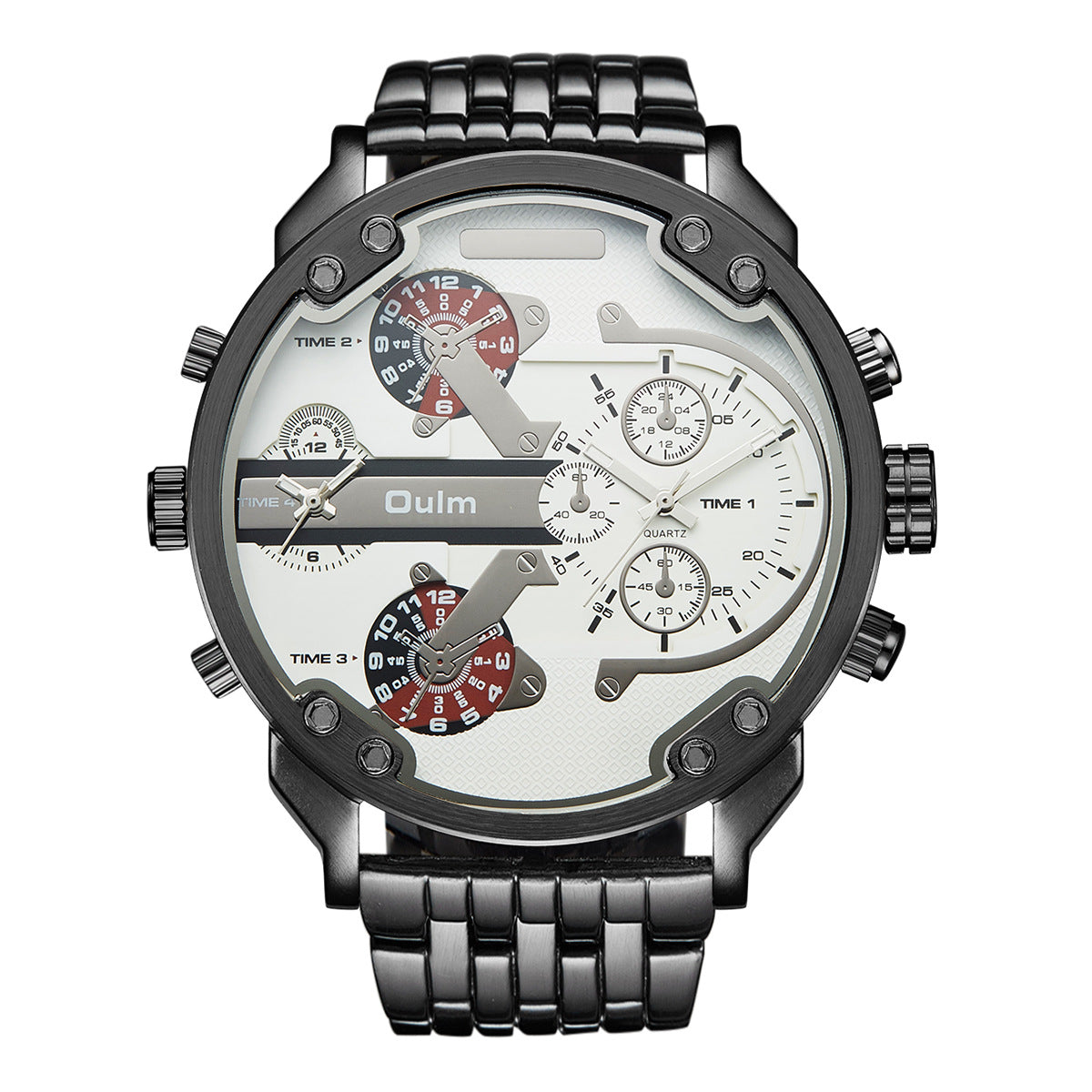 Radium Men's Classic Dual Time Zone Watch – Large Dial, Alloy Strap, Quartz Movement, Casual Fashion Design