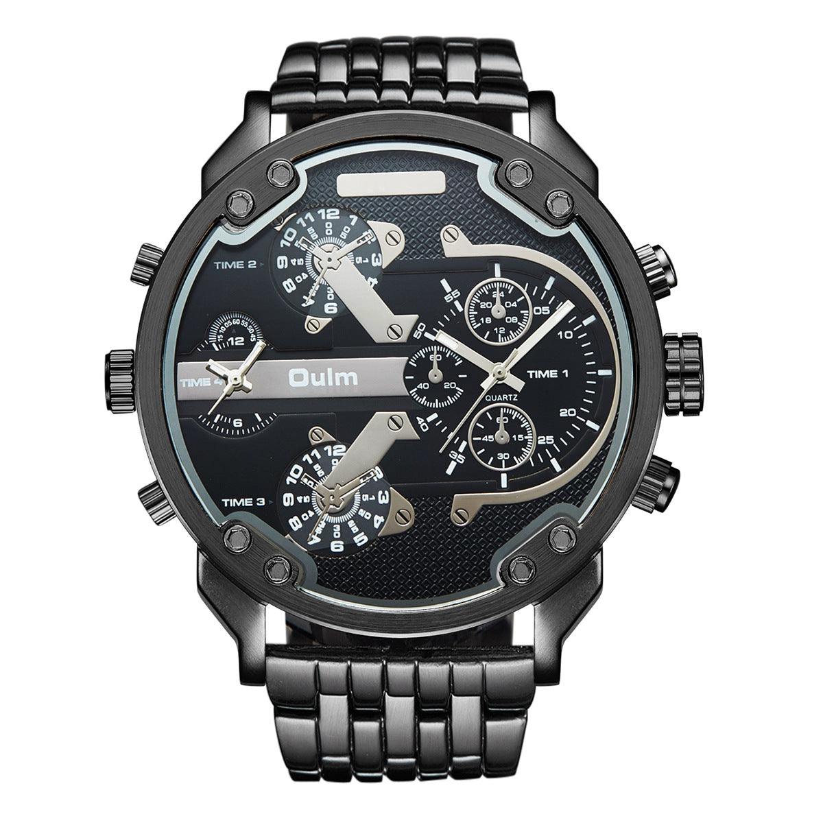Radium Men's Classic Dual Time Zone Watch – Large Dial, Alloy Strap, Quartz Movement, Casual Fashion Design