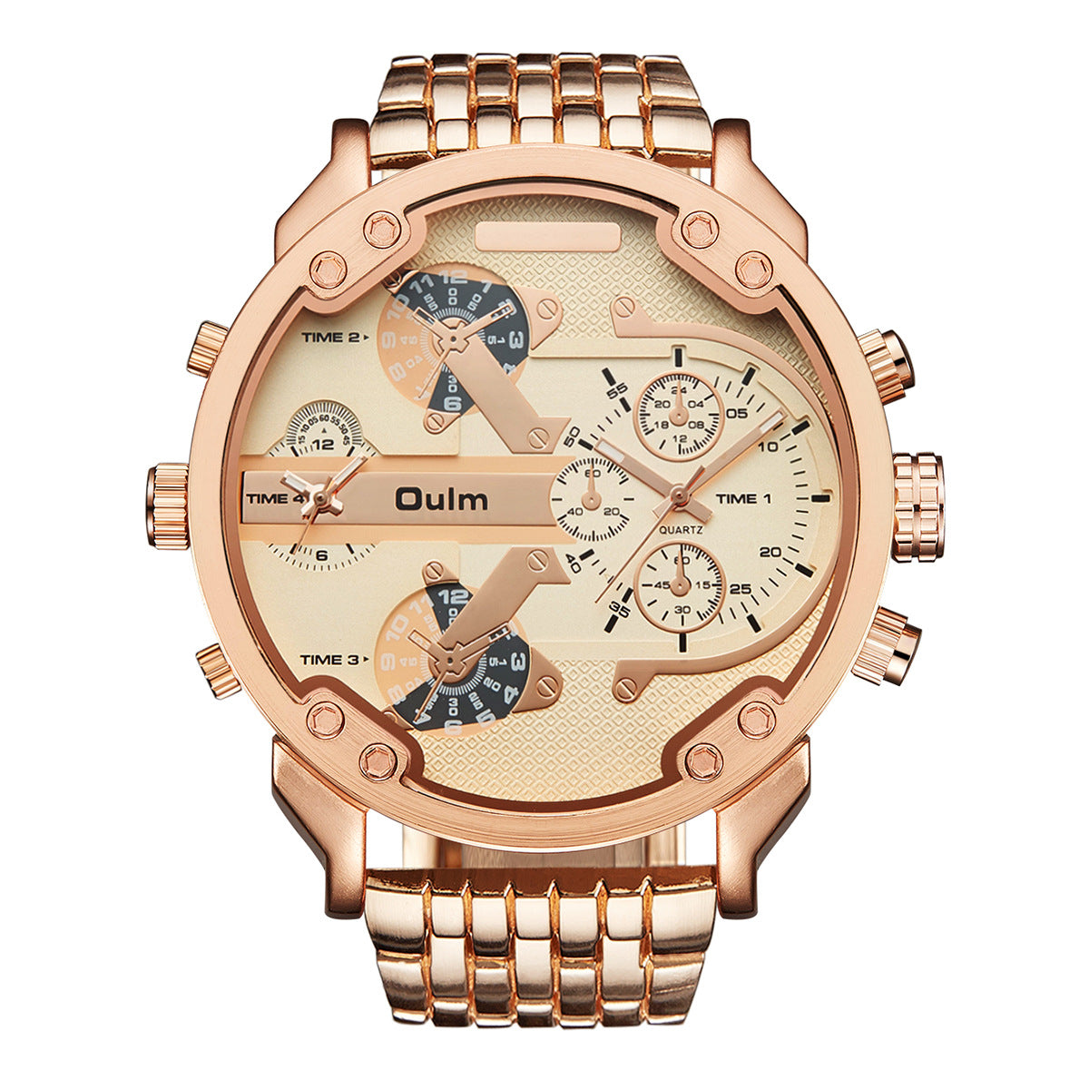 Radium Men's Classic Dual Time Zone Watch – Large Dial, Alloy Strap, Quartz Movement, Casual Fashion Design
