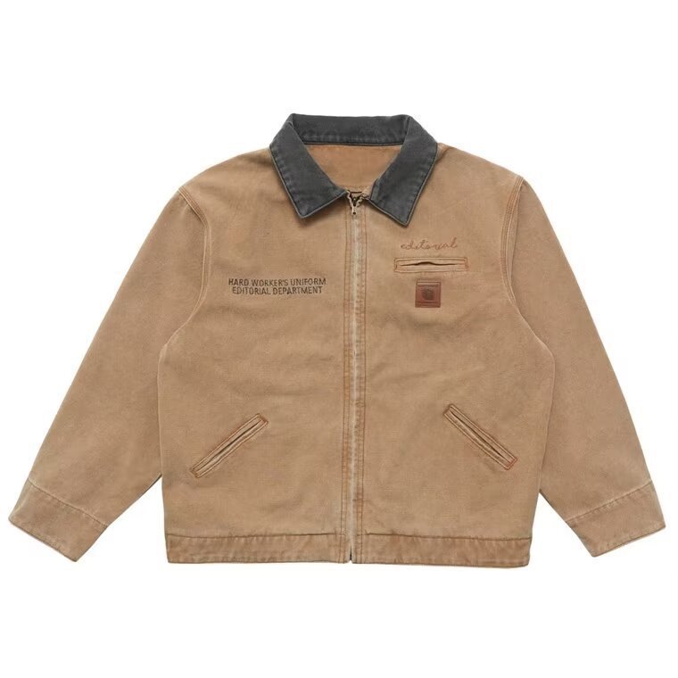 American Retro Washed Do The Old Cowboy Kaha Style Cargo Jacket Coat